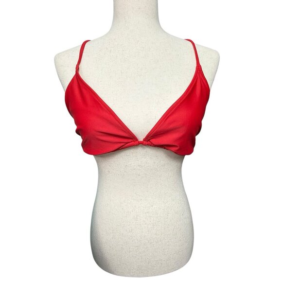 J.Crew Perfect String Bikini Top XXL Red Swim Suit CA792 Beach NWT - Picture 1 of 8